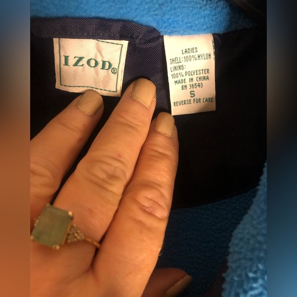 IZOD WOMEN’S LINED NAVY JACKET WITH HOOD - Picture 7 of 7